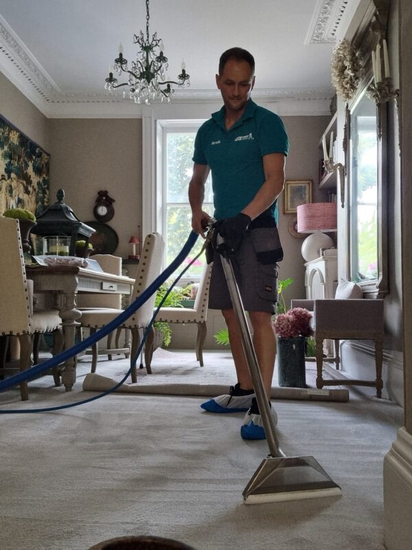 AG CARPET SPECIALIST (5) Carpet cleaning in the dining room of a Georgian townhouse in Cheltenham