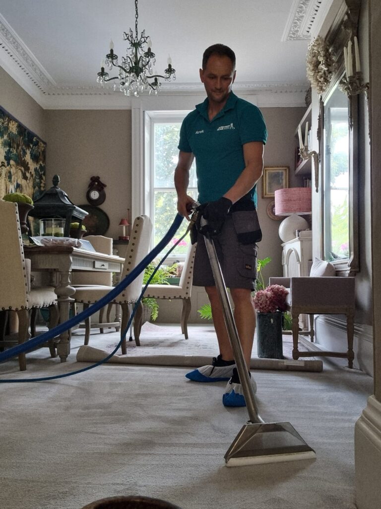 AG CARPET SPECIALIST (5) Carpet cleaning in the dining room of a Georgian townhouse in Cheltenham